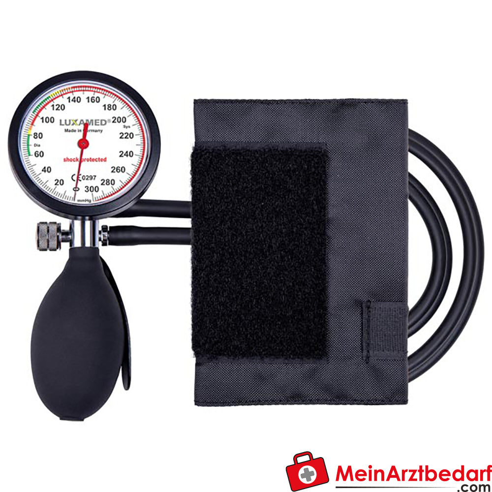 LUXAMED Blutdruckmessgerät 2-Schlauch mit Kunststoffring, schwarz