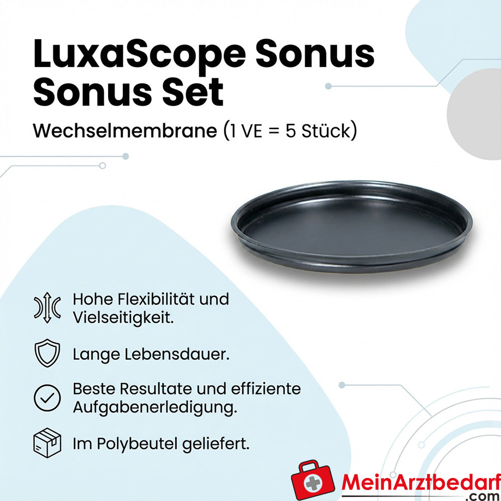LUXAMED verwisselbare membranen voor LuxaScope Sonus Double Flex & Sonus Flat Flex (1 PU = 5 stuks)