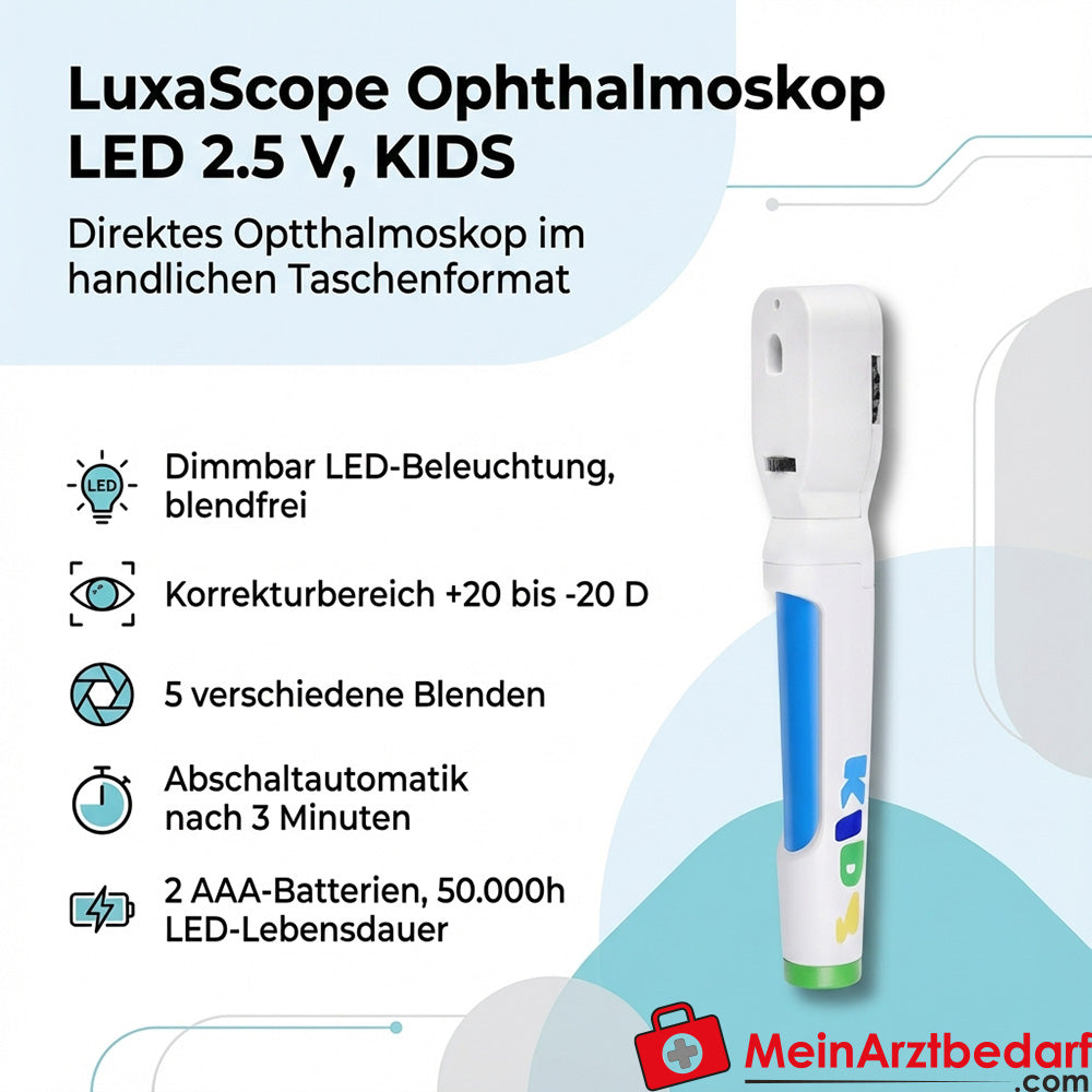LUXAMED LuxaScope Ophthalmoscope LED 2.5 V, KIDS