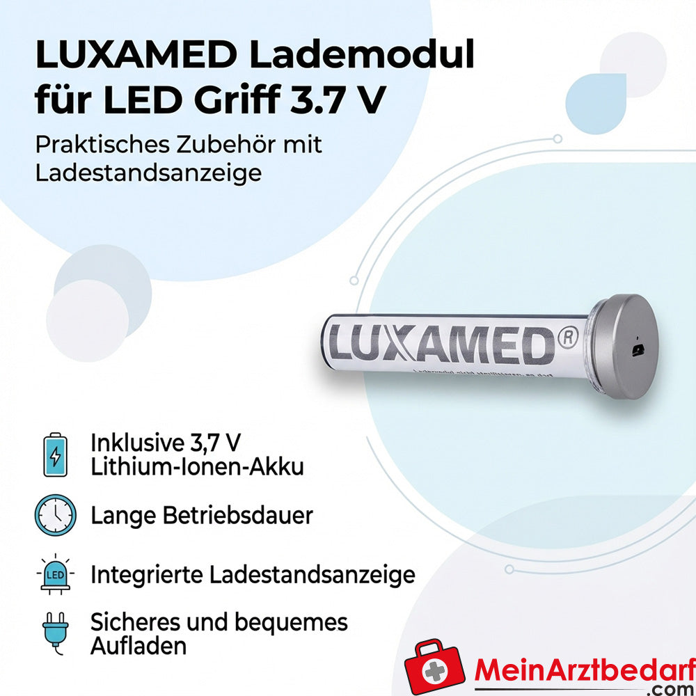 LUXAMED charging module for laryngoscope handle LED 3.7 V, medium