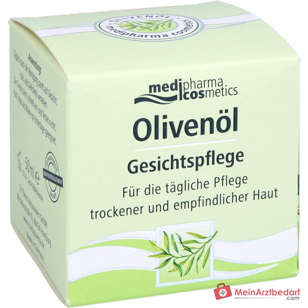 medipharma cosmetics Crème de soins pour le visage à l'huile d'olive, 50 ml
