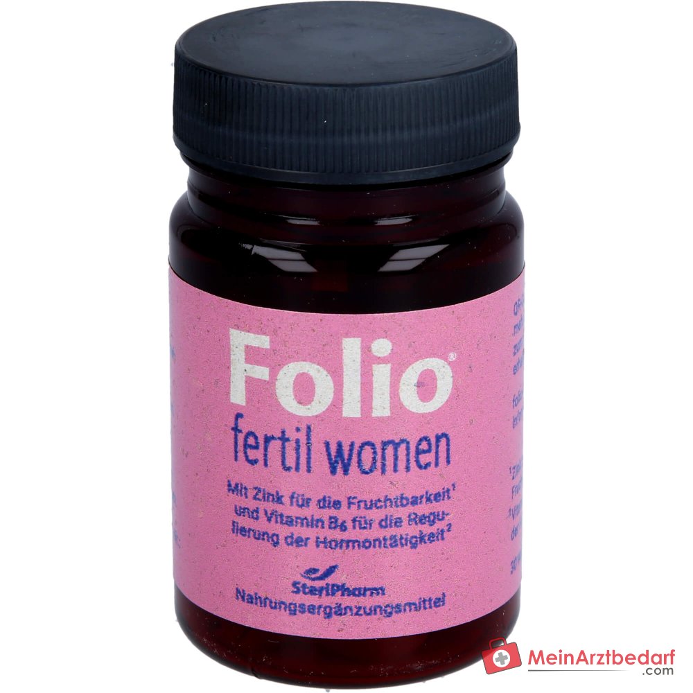 Folio fertil vrouwen soft capsules 35 mg co-enzym Q10, 0,45 mg foliumzuur, 30 stuks.