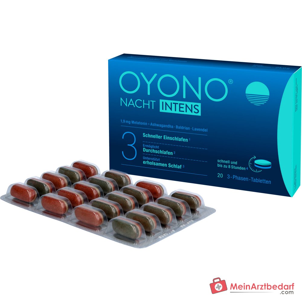 Oyono Nacht Intens Melatonin / Baldrian / Lavendel / Ashwagandha Tabletten, 20 St.