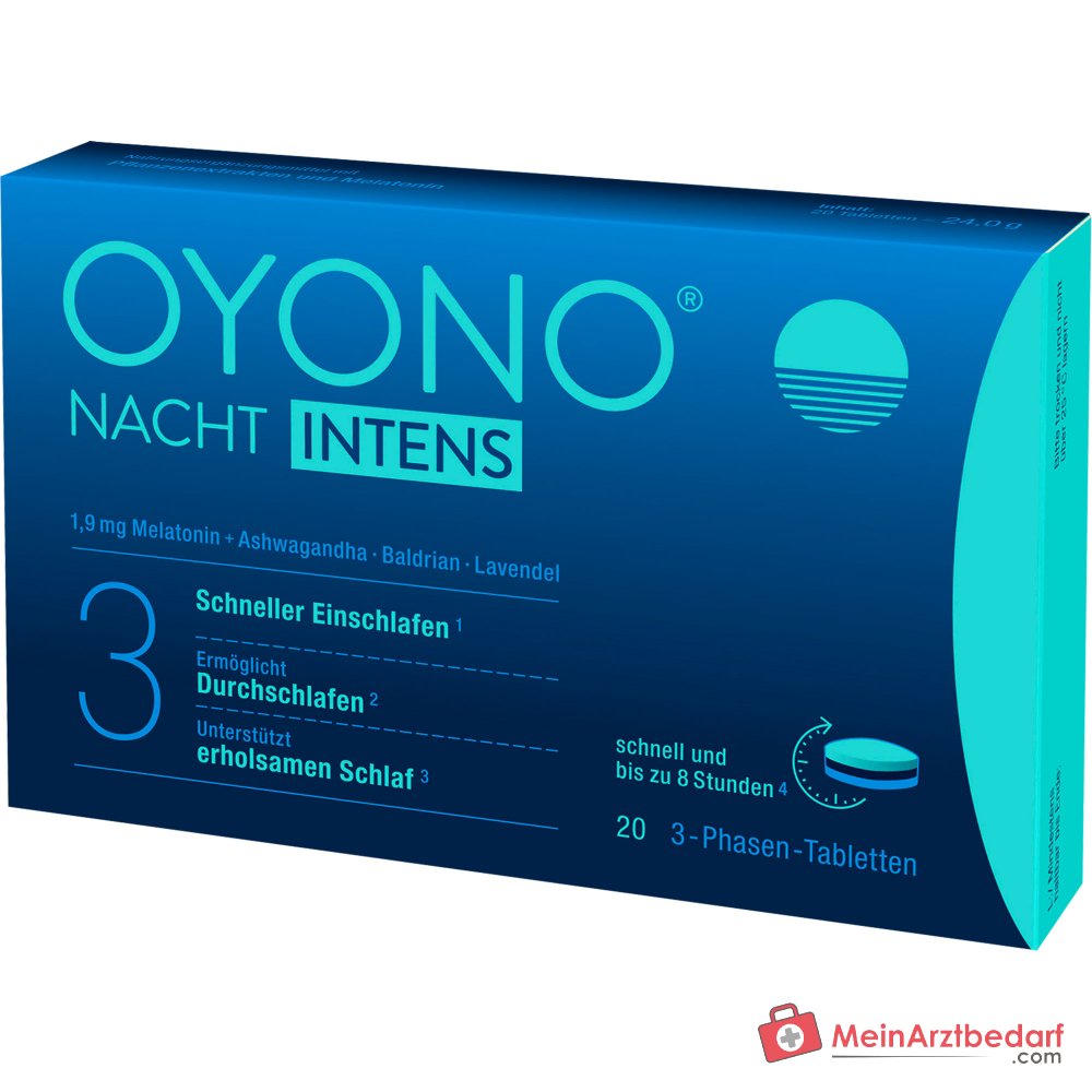 Oyono Nacht Intens Melatonin / Baldrian / Lavendel / Ashwagandha Tabletten, 20 St.