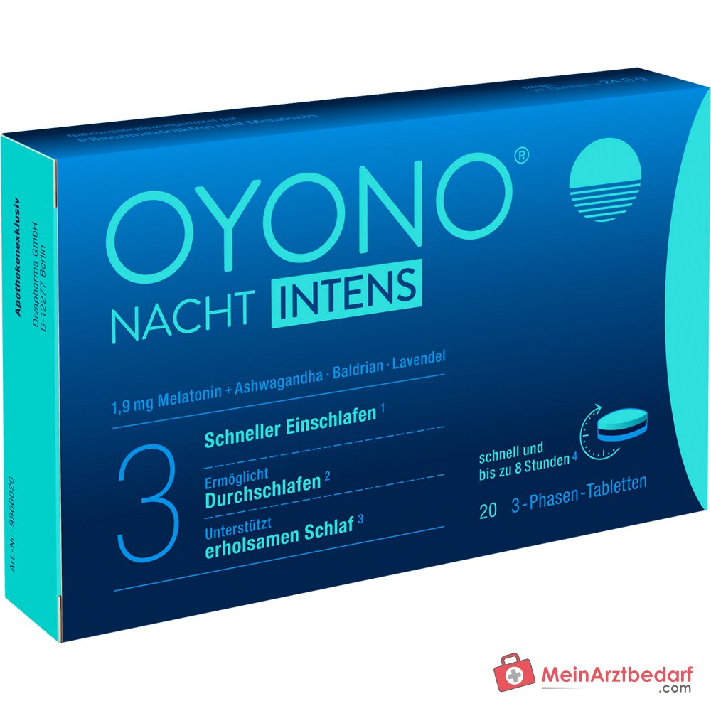 Oyono Nacht Intens Melatonin / Baldrian / Lavendel / Ashwagandha Tabletten, 20 St.