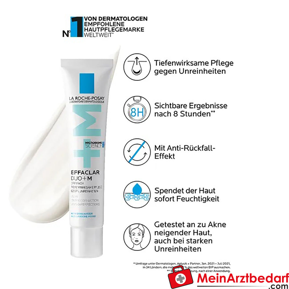 La Roche Posay Effaclar Duo+M|gegen Pickel, Mitesser und Unreinheiten mit Anti-Rückfall-Effekt, 40ml.