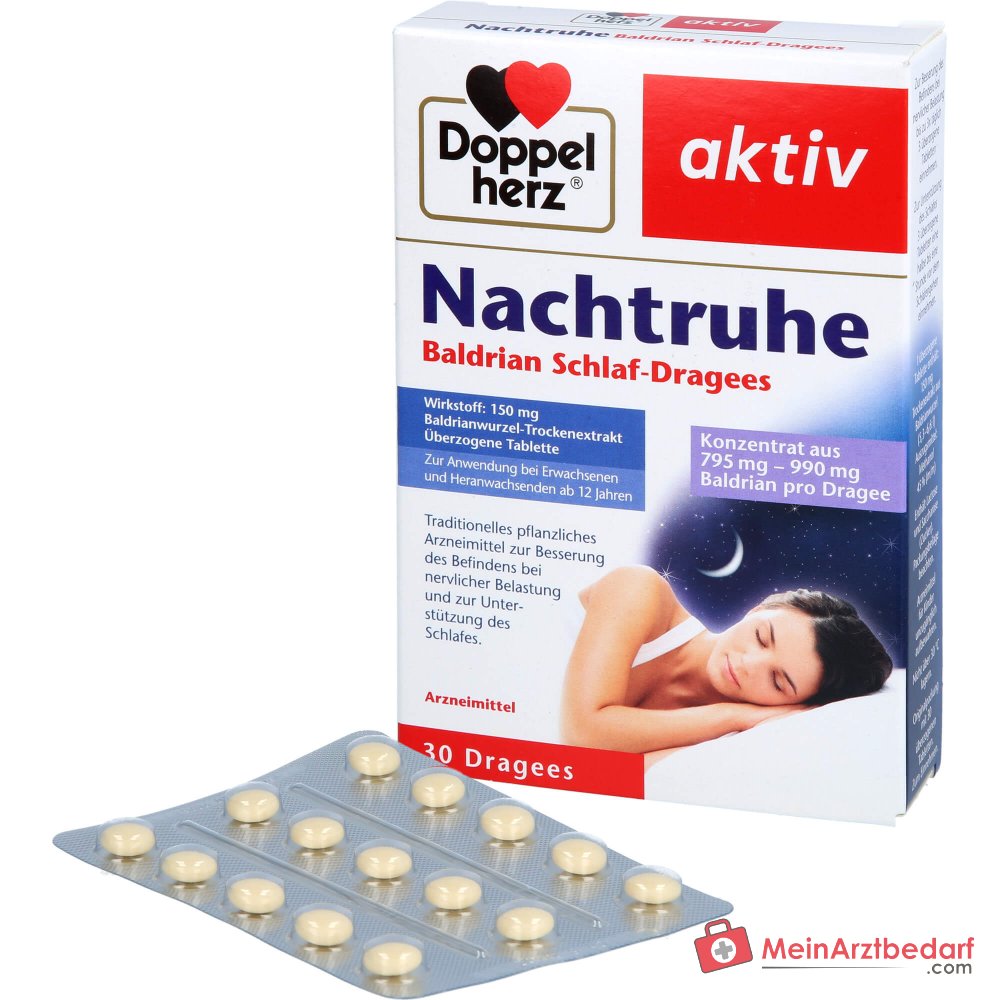 Doppelherz Nachtruhe Valeriana 150 mg estratto secco di valeriana compresse rivestite 30 pezzi