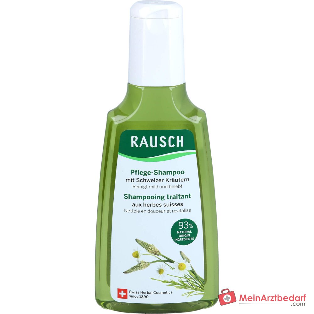 Rausch Pflege-Shampoo mit Schweizer Kräutern, 200 ml.