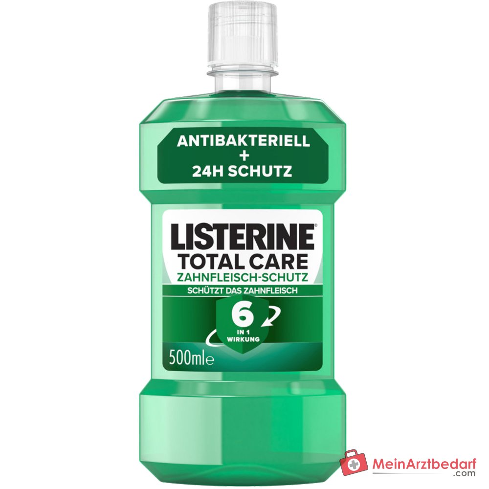 Listerine Total Care Zahnfleischschutz Eucalyptol / Menthol / Methylsalicylat / Thymol / Natriumfluorid / Zinkchlorid Mundspülung, 500 ml.