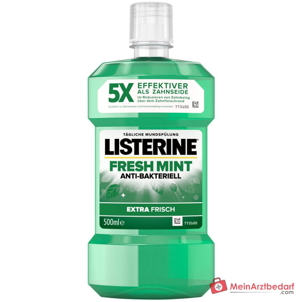 Listerine Fresh Mint Eucalyptol / Menthol / Methylsalicylat / Thymol Mundspülung, 500 ml.