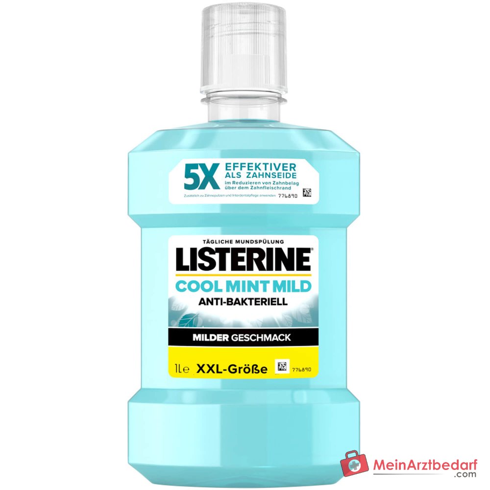 LISTERINE Cool Mint Mild Eucalyptol / Menthol / Thymol / Methyl Salicylat Mundspülung, 1 l.