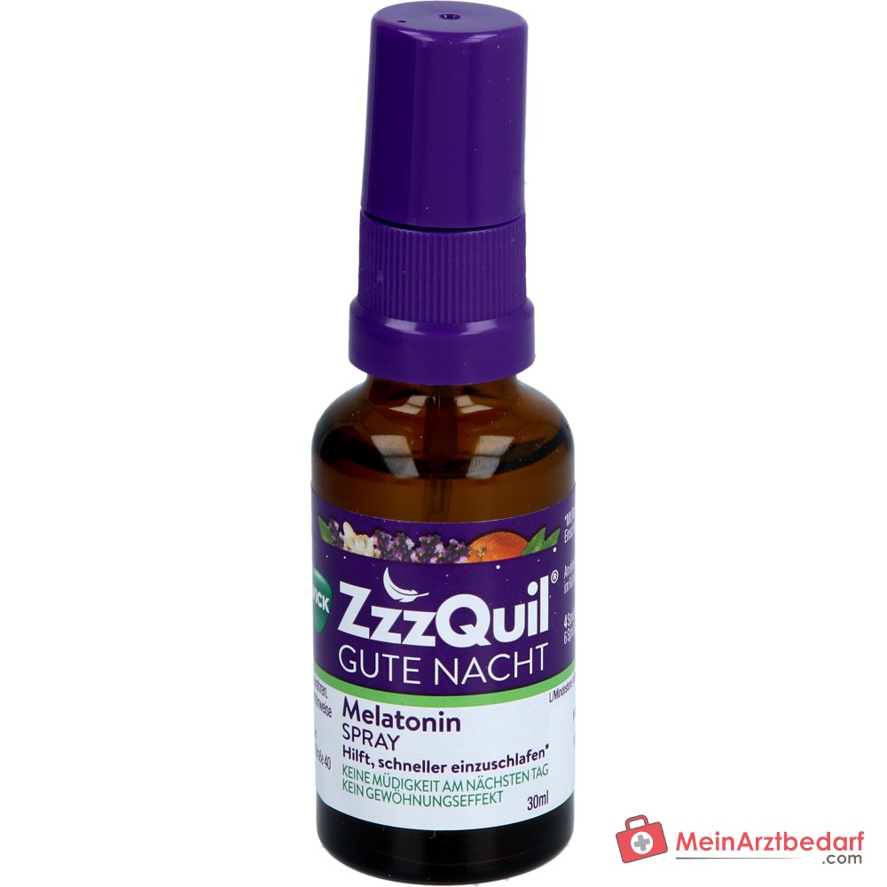 WICK ZzzQuil Gute Nacht Spray Melatonin 1–1,5 mg pro Dosis Einschlafspray 30 ml