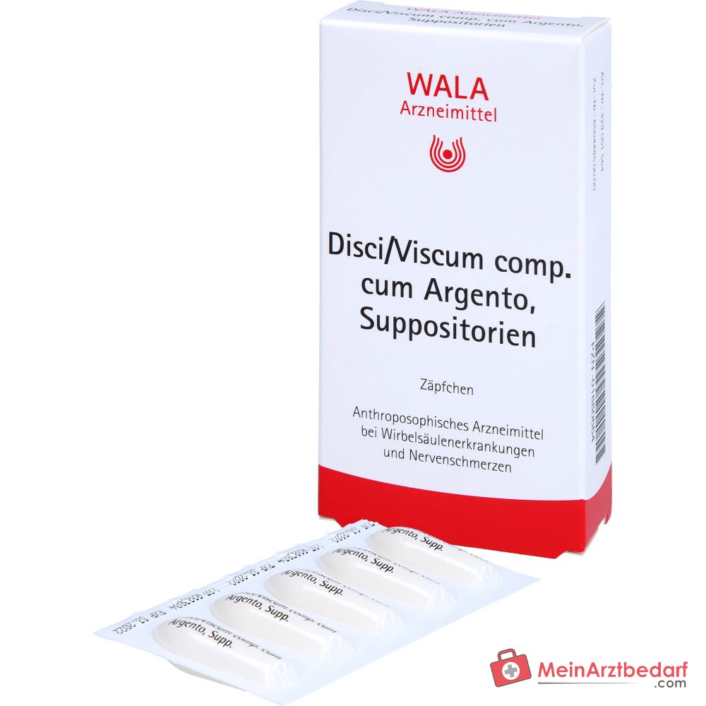 WALA Disci/Viscum comp. cum Argento Supositorios, 10 uds.