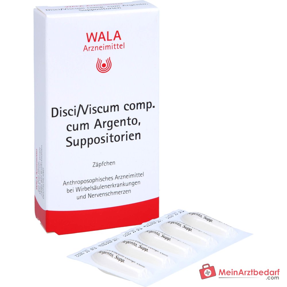 WALA Disci/Viscum comp. cum Argento Supositorios, 10 uds.