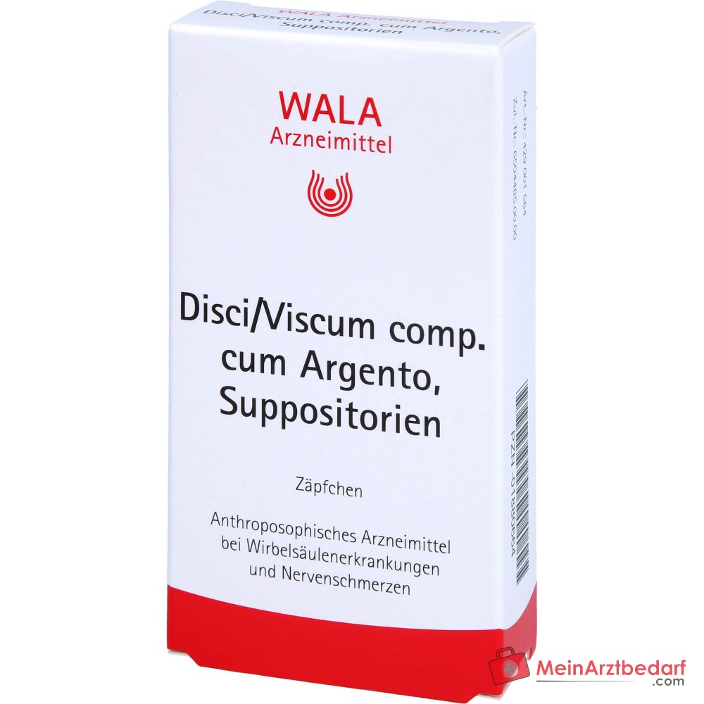 WALA Disci/Viscum comp. cum Argento Supositorios, 10 uds.
