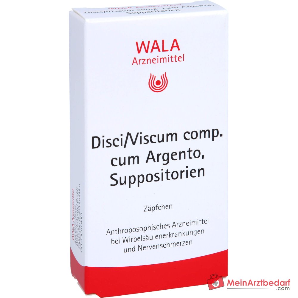 WALA Disci/Viscum comp. cum Argento Supositorios, 10 uds.