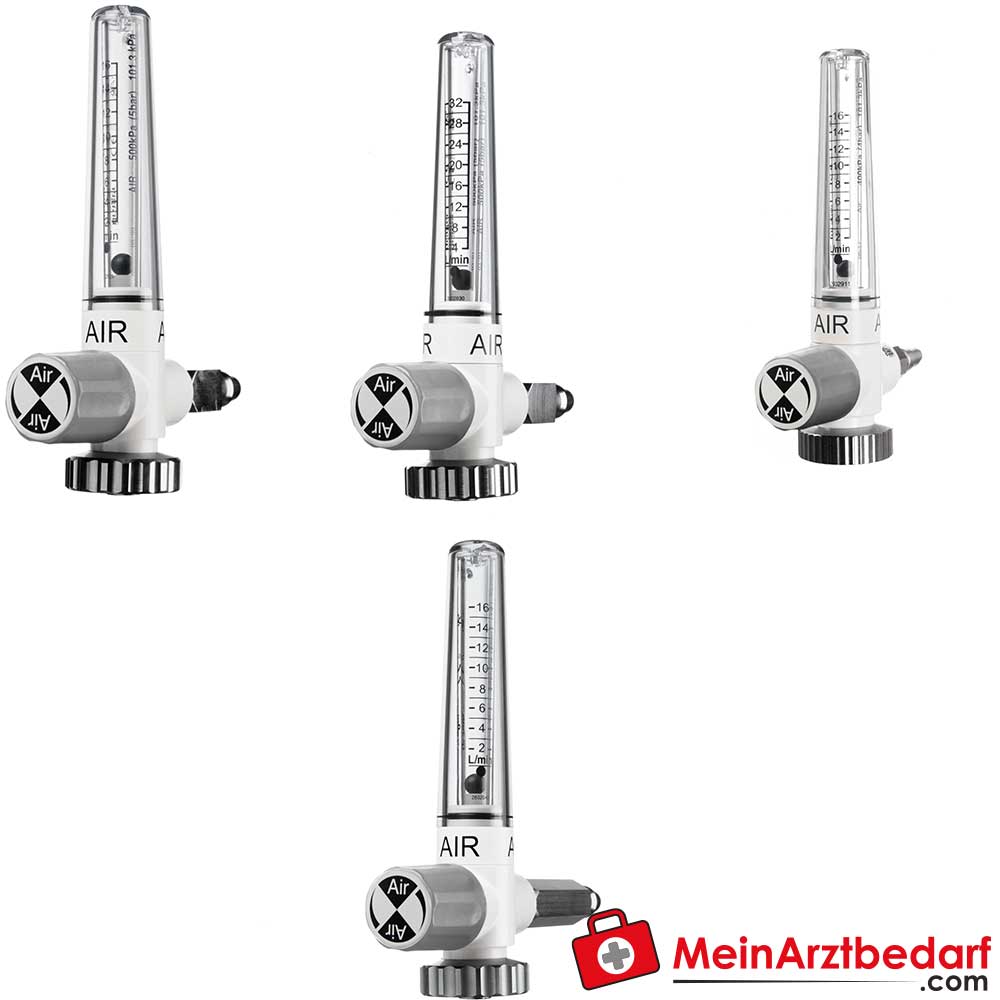 Dräger AIR-Durchflussmesser für den Anschluss an eine Wandanschlussdose.