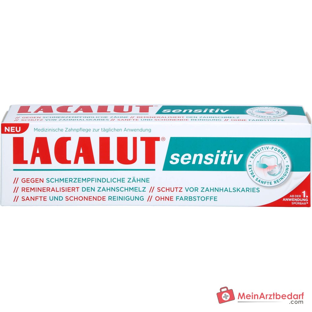 Lacalut sensitiv Hydroxylapatit / Bisabolol Zahncreme, 75 ml.