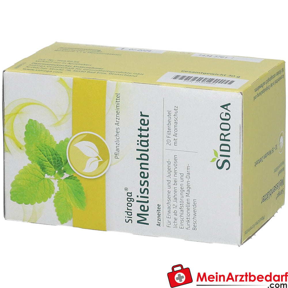Sidroga® Melissenblättertee.