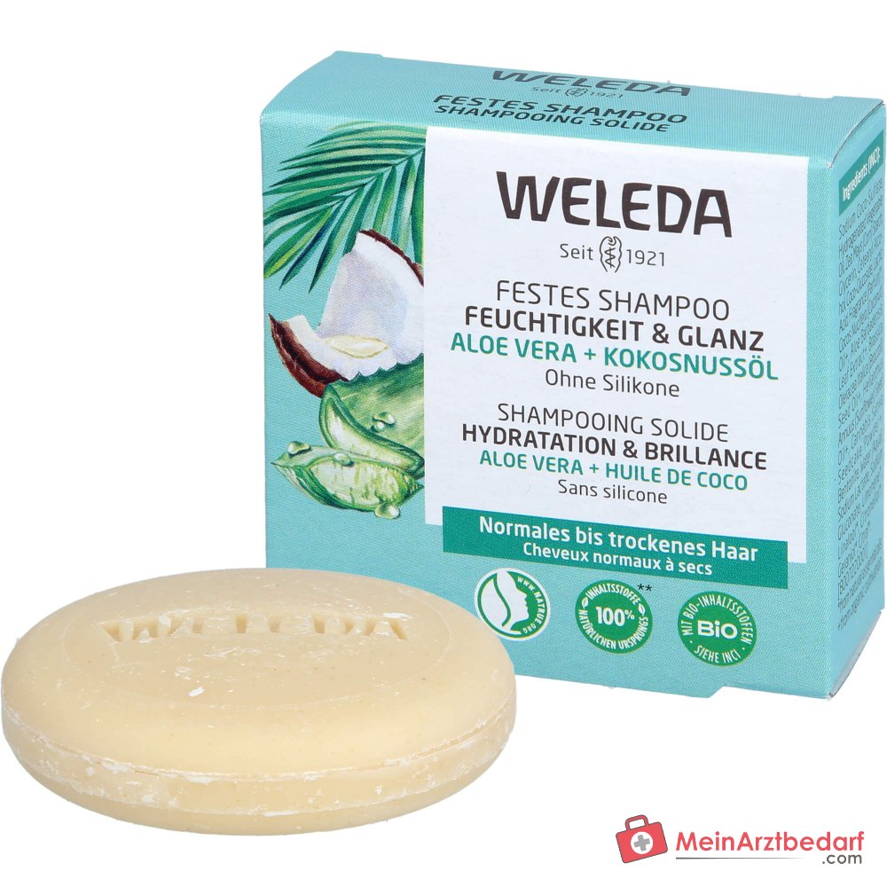 Weleda Vaste Shampoo Vocht & Glans Aloë, 50 g