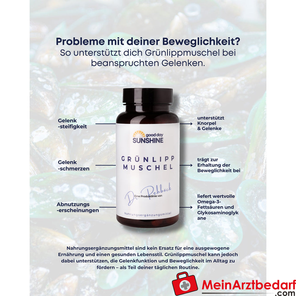 Good Day Sunshine - Groenlipmosselcapsules - Natuurlijke ondersteuning voor de gewrichten (90 stuks)