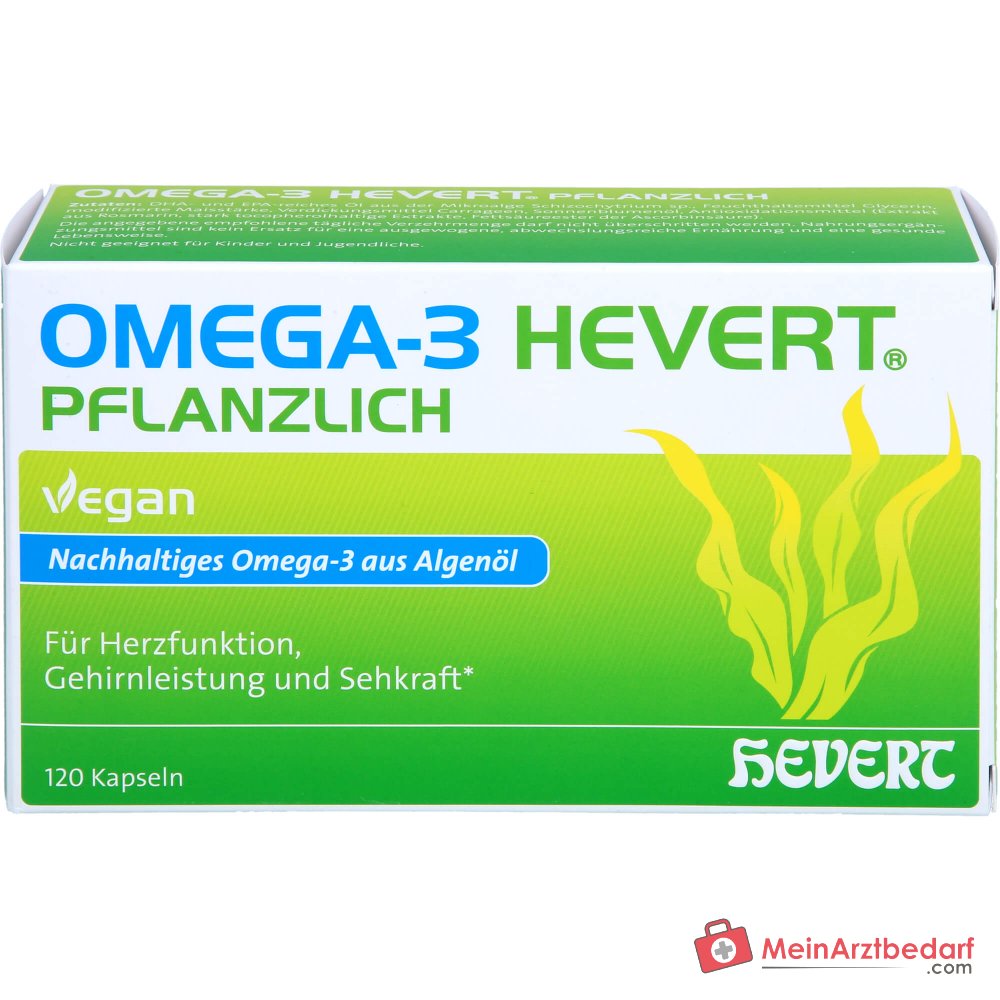 Hevert Omega-3 plantaardige veganistische zachte capsules, 120 st.
