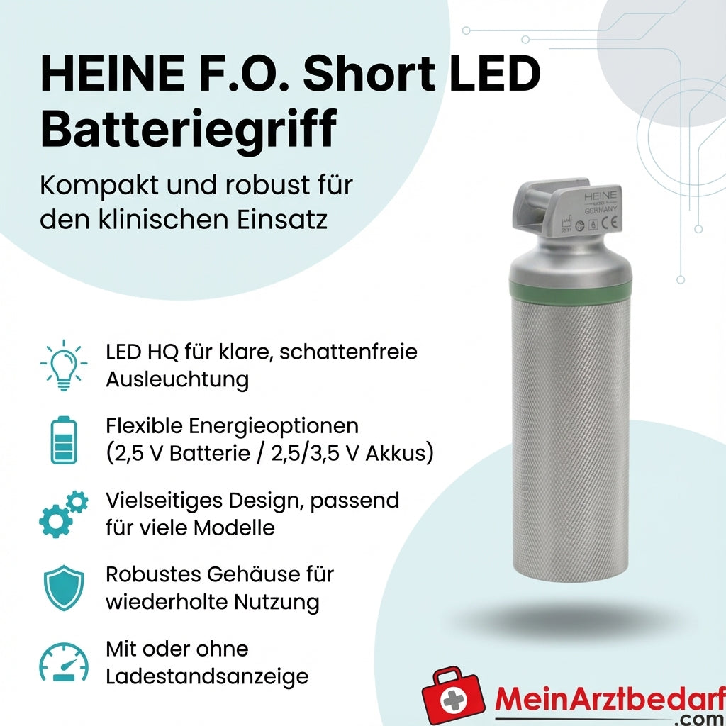 HEINE F.O. Short LED Laryngoskop-Batteriegriff