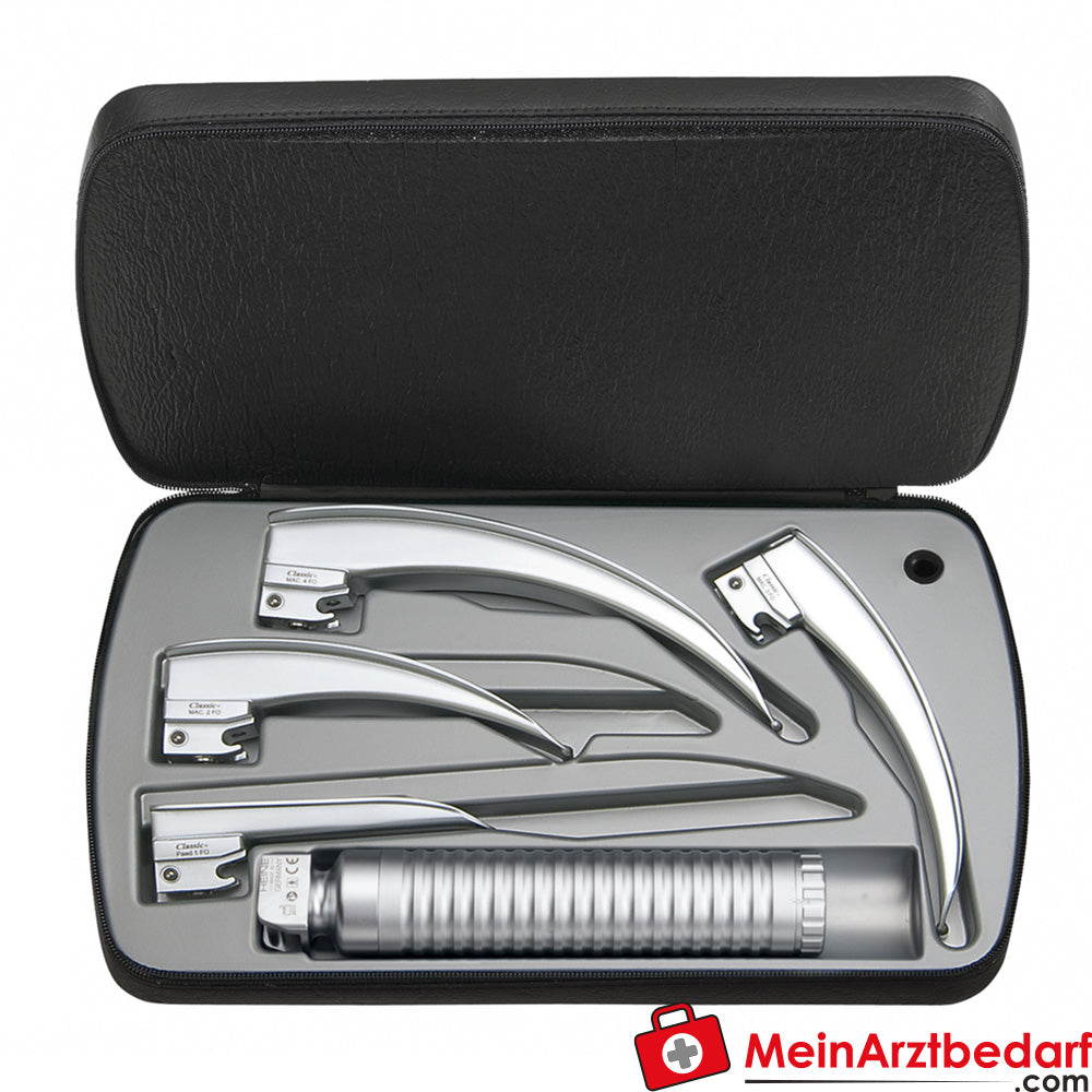 HEINE Classic+ Macintosh F.O. Spatule LED Set smoothSURFACE ISO 7376 réutilisable