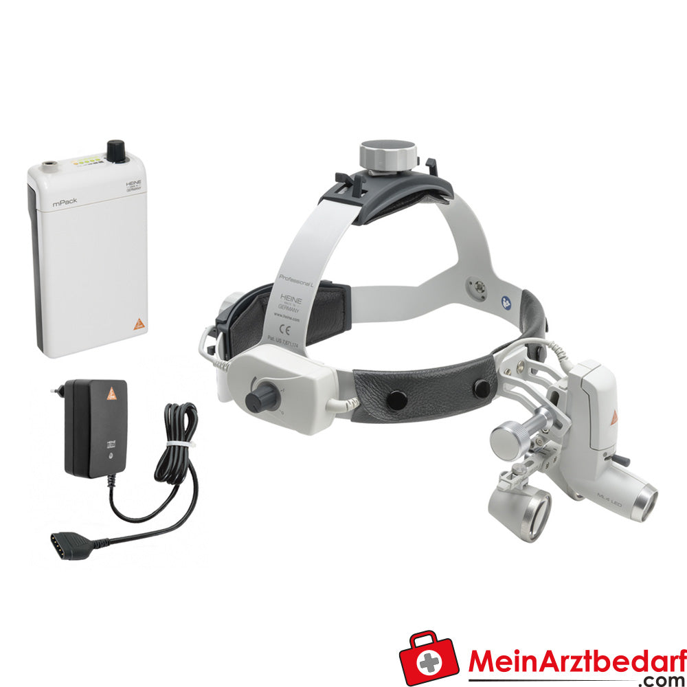HEINE ML4 LED Haedlight mit HR / HRP BINOKULARLUPEN - 2.5x/420mm.