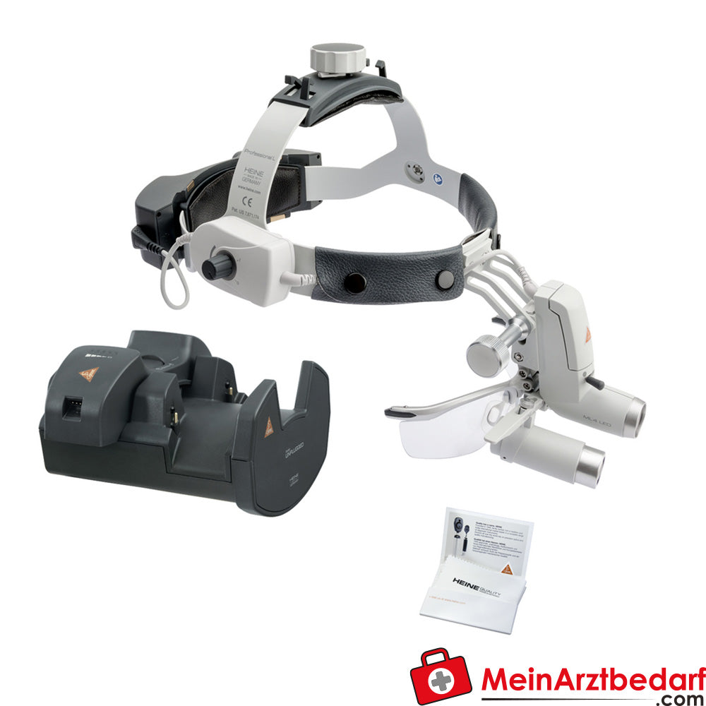 HEINE ML4 LED Headlight mit HR / HRP Binokularlupen, 3.5x / 420mm.