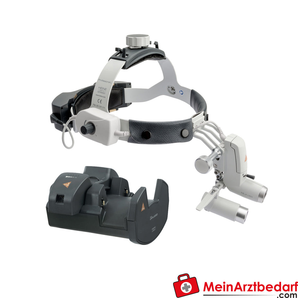 HEINE ML4 LED Headlight mit HR / HRP Binokularlupen, 3.5x / 420mm.