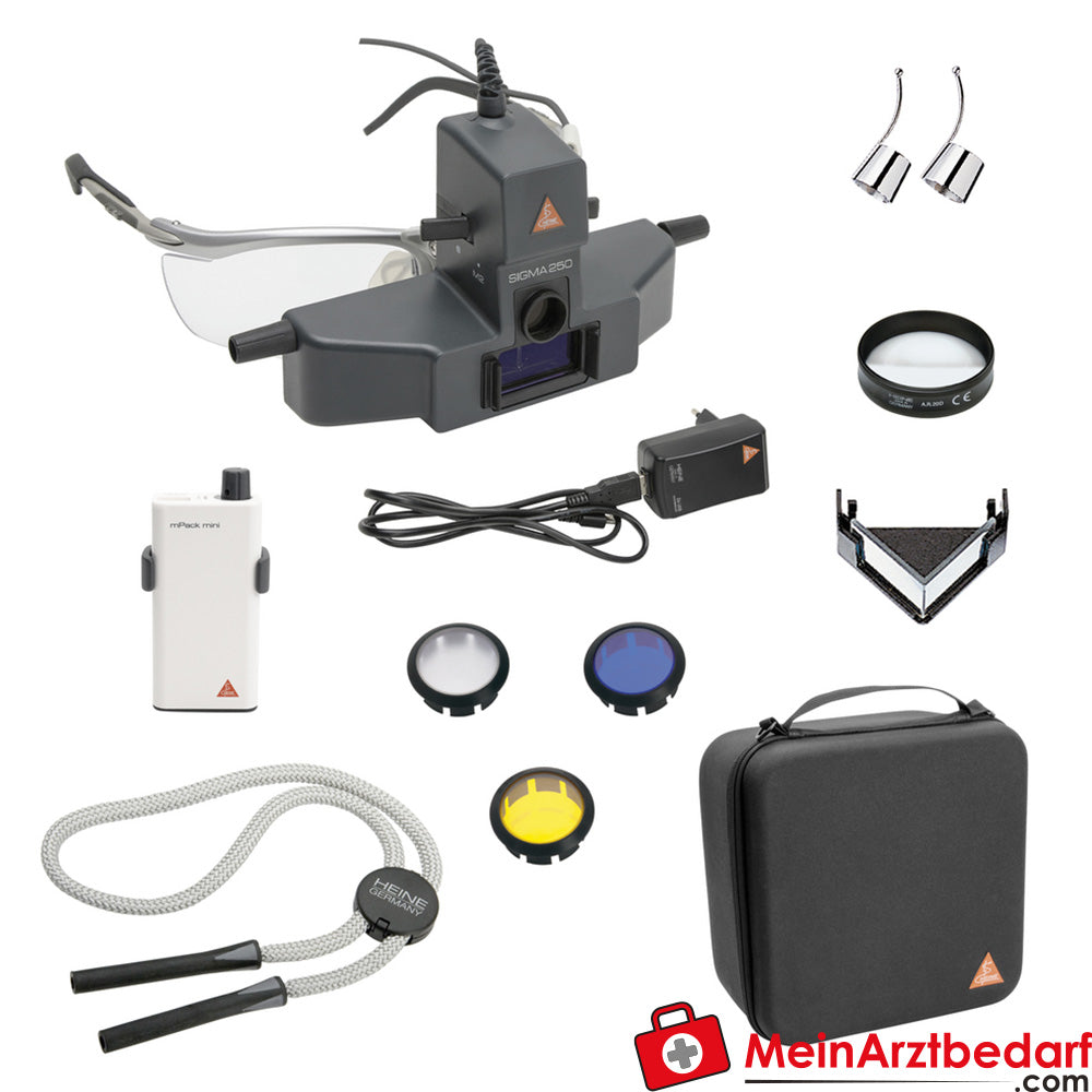 HEINE SIGMA 250 indirektes binokulares OPTHALMOSKOP - mPack Mini.