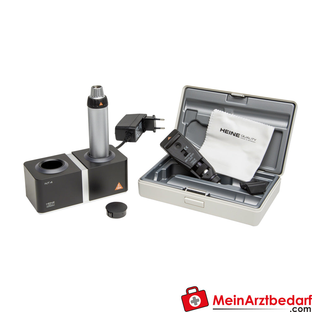 HEINE BETA 200 LED SKIASKOP - BETA4 NT Ladegriff + NT4 Tisch-Ladegerät.