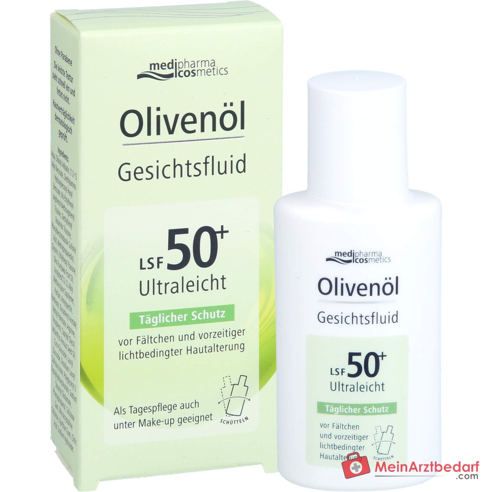 medipharma cosmetics Fluido Facial de Aceite de Oliva SPF 50+, 50 ml