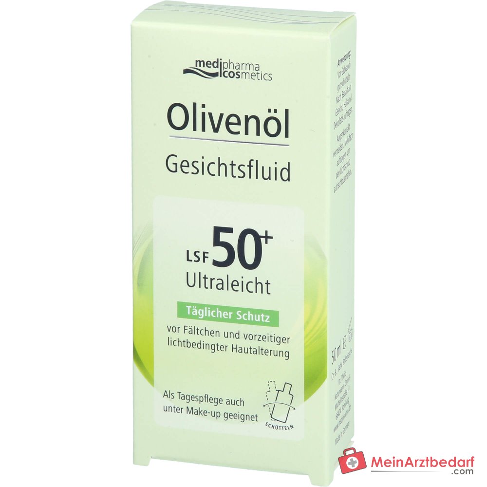 medipharma cosmetics Fluido Facial de Aceite de Oliva SPF 50+, 50 ml