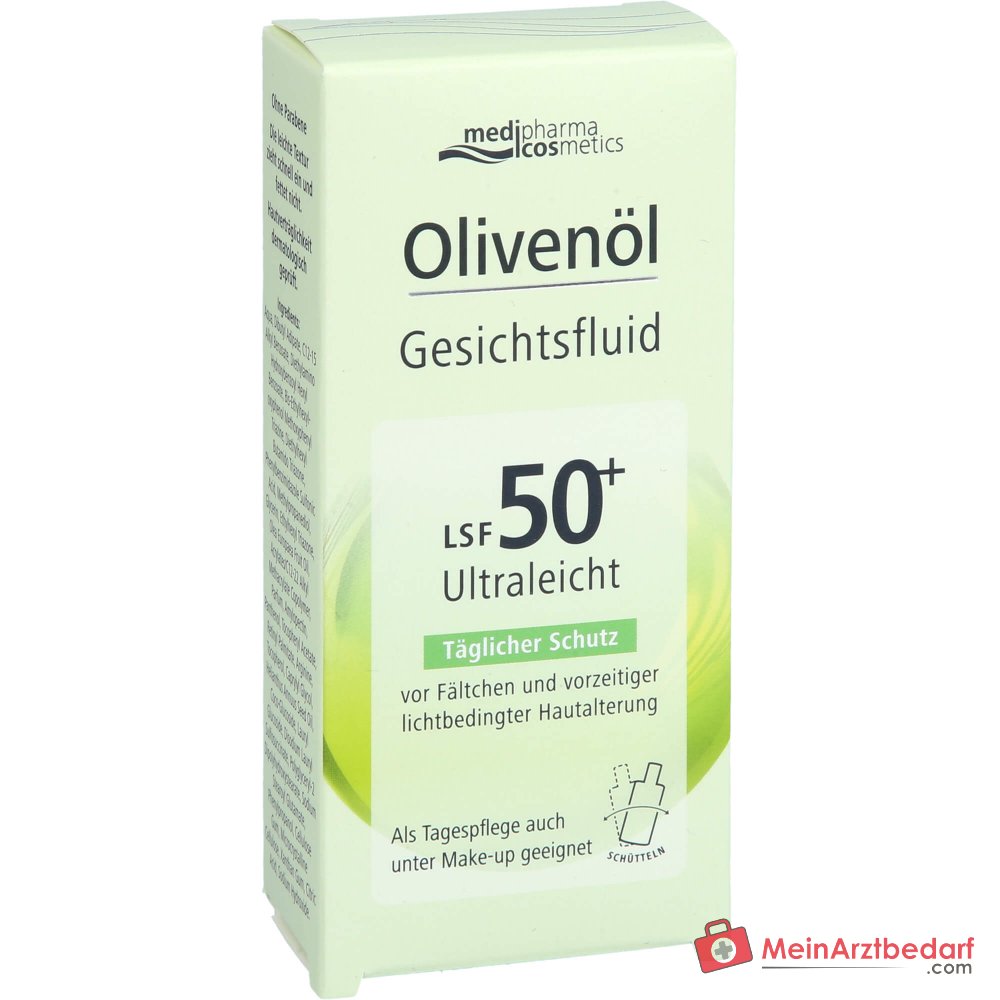 medipharma cosmetics Fluido Facial de Aceite de Oliva SPF 50+, 50 ml
