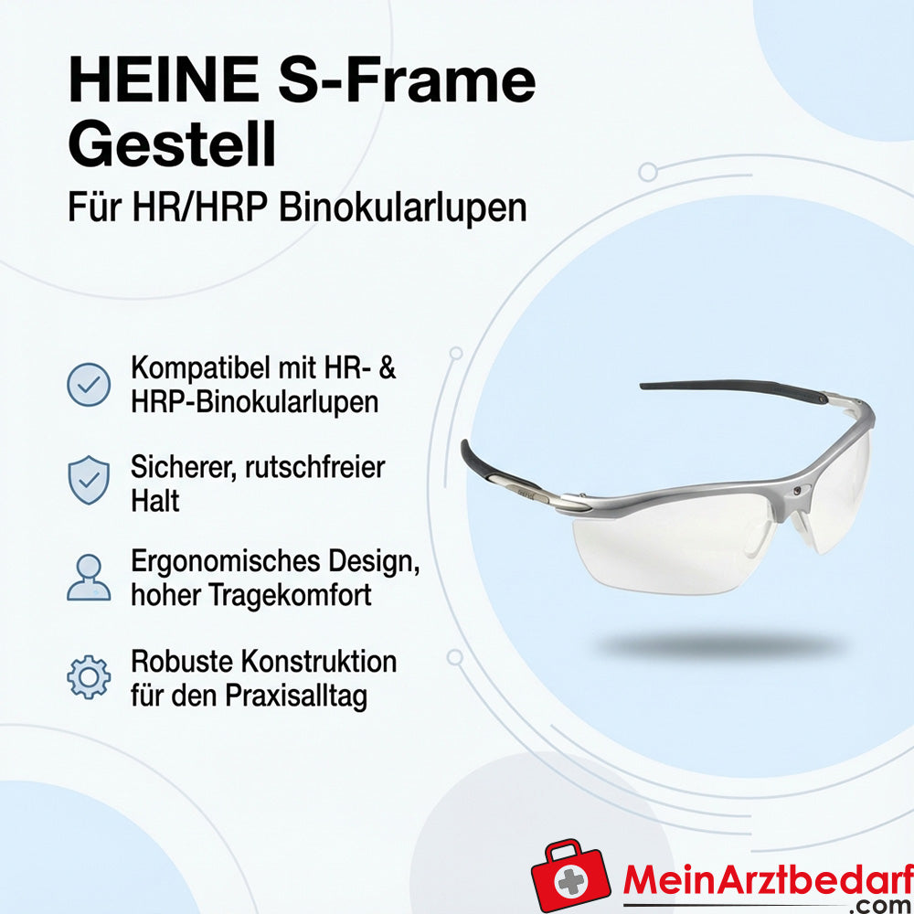 Heine S-Frame frame for HR/HRP binocular loupes, ergonomic, incl. retaining strap