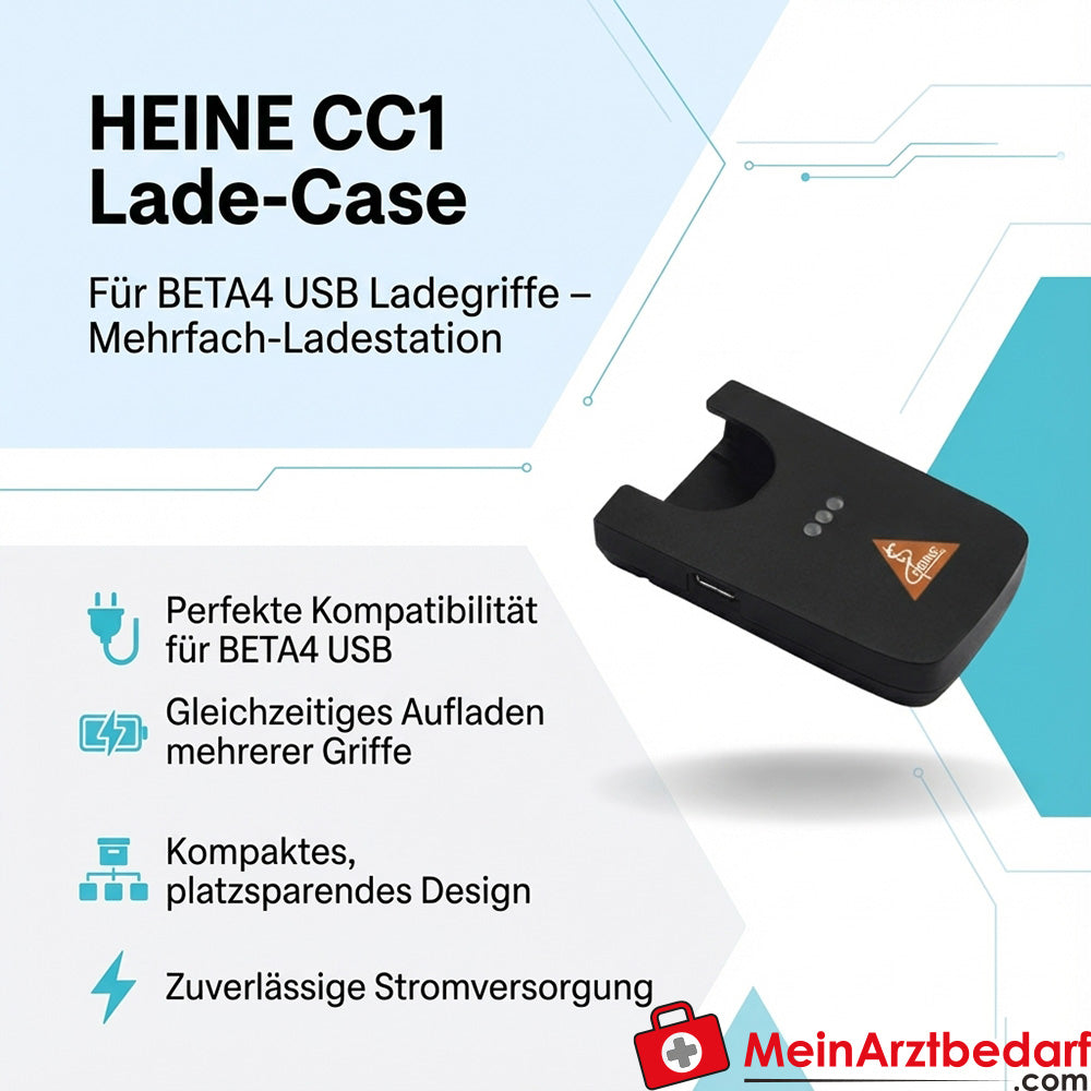 Heine CC1 charging case for BETA4 USB charging handles, multiple charging station