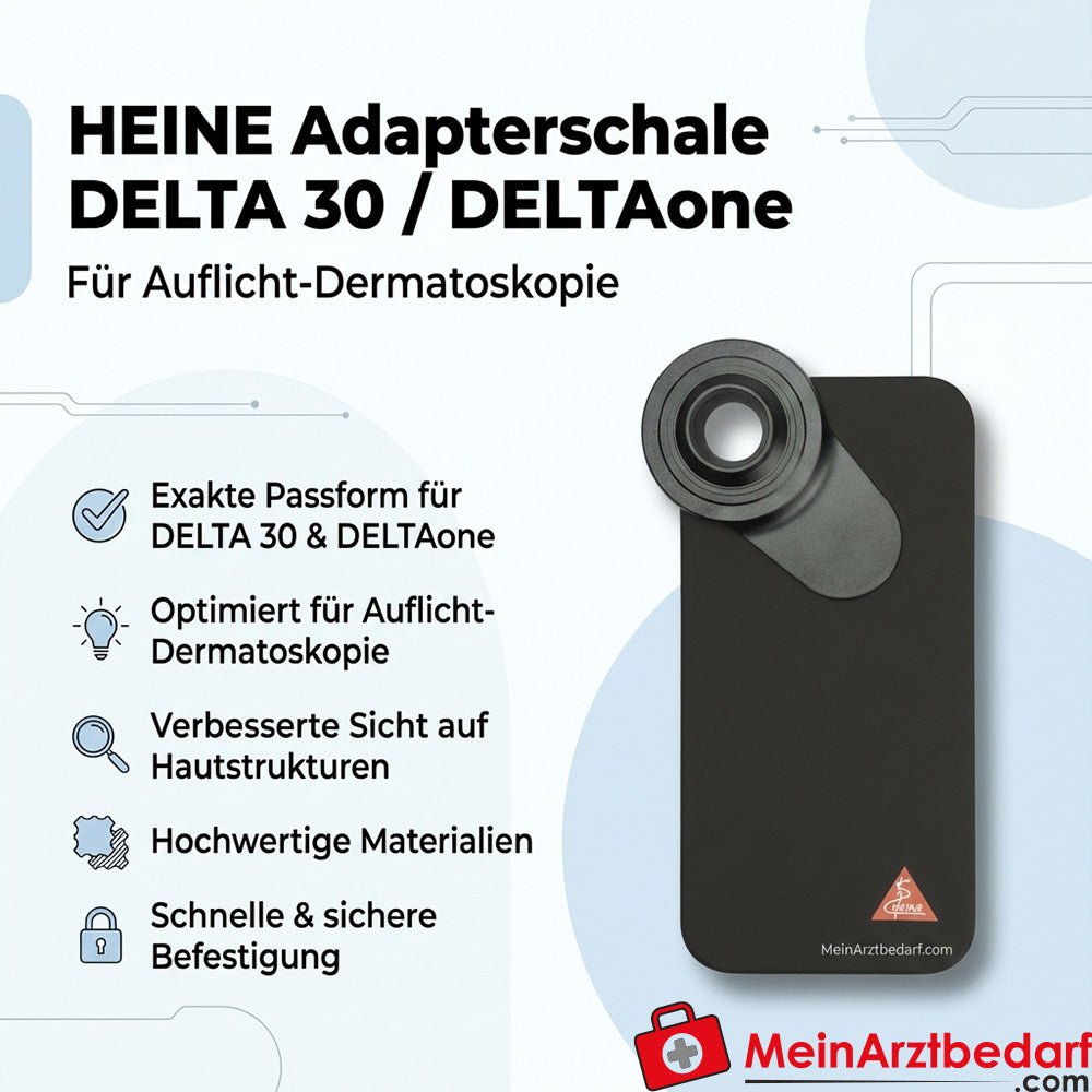 Heine Vassoio adattatore DELTA 30/DELTAone per iPhone 12 Pro - Dermoscopia a luce riflessa