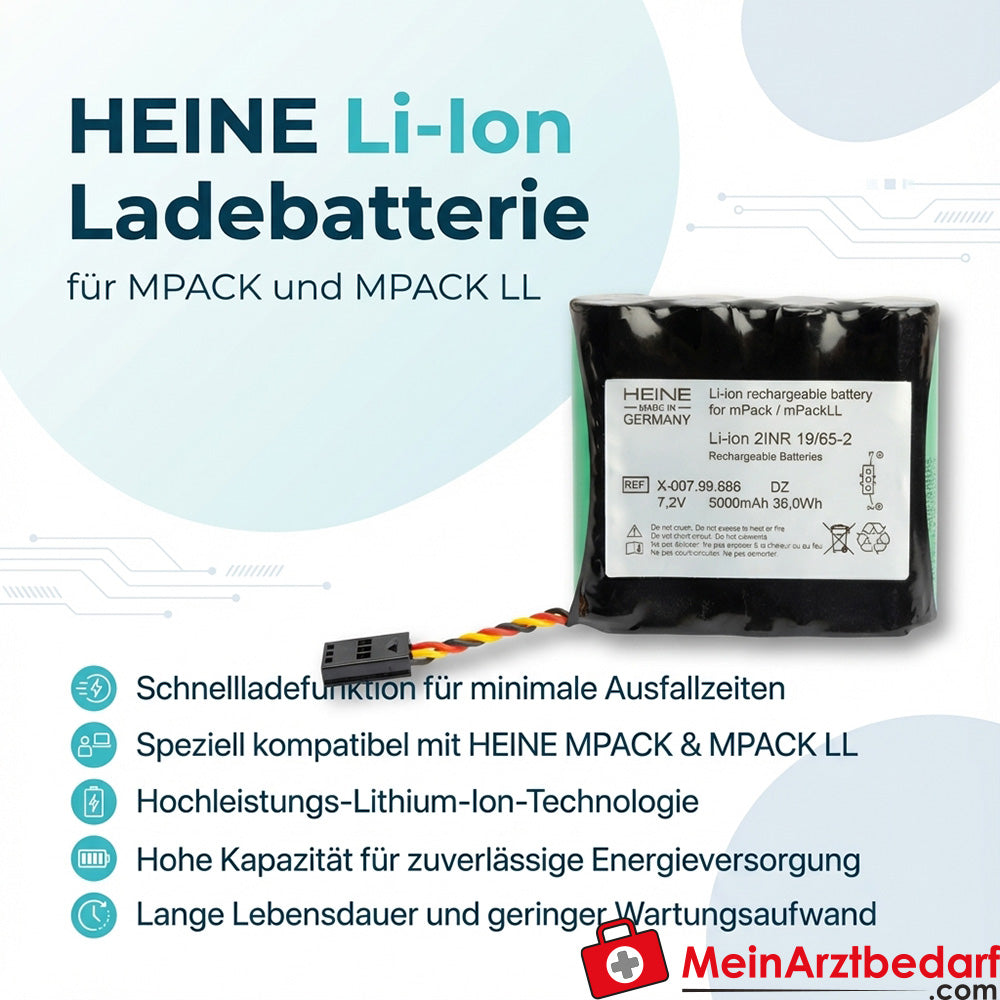 Heine Li-Ion charging battery for MPACK and MPACK LL, quick charge function