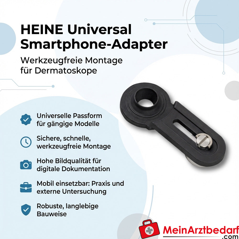 Heine universele smartphone-adapter voor dermatoscoop, zonder gereedschap