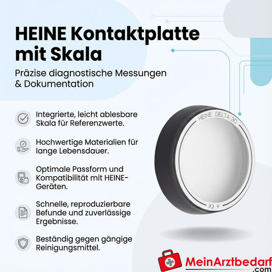 Heine contactplaat met schaalverdeling, contactschijf voor diagnose, compatibel met Heine apparaten