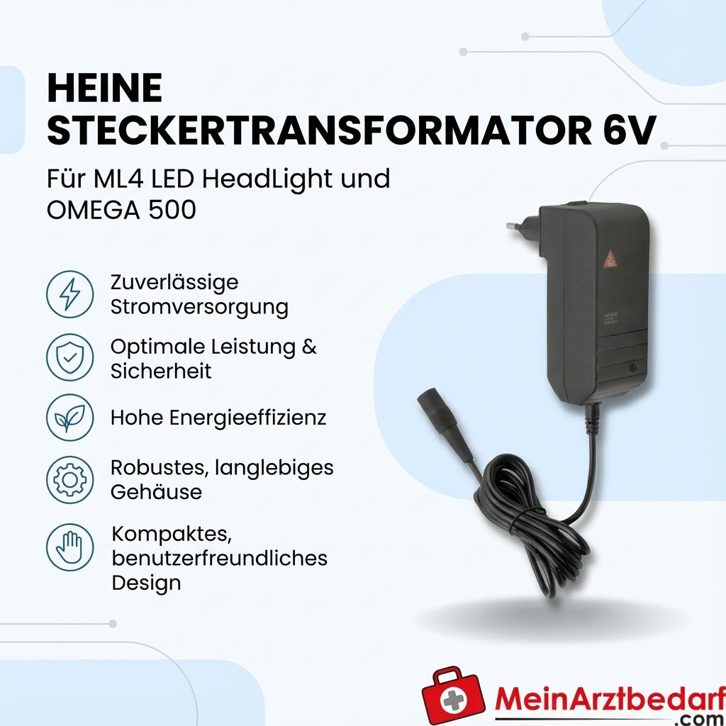 Heine plug transformer 6V for ML4 LED HeadLight and OMEGA 500