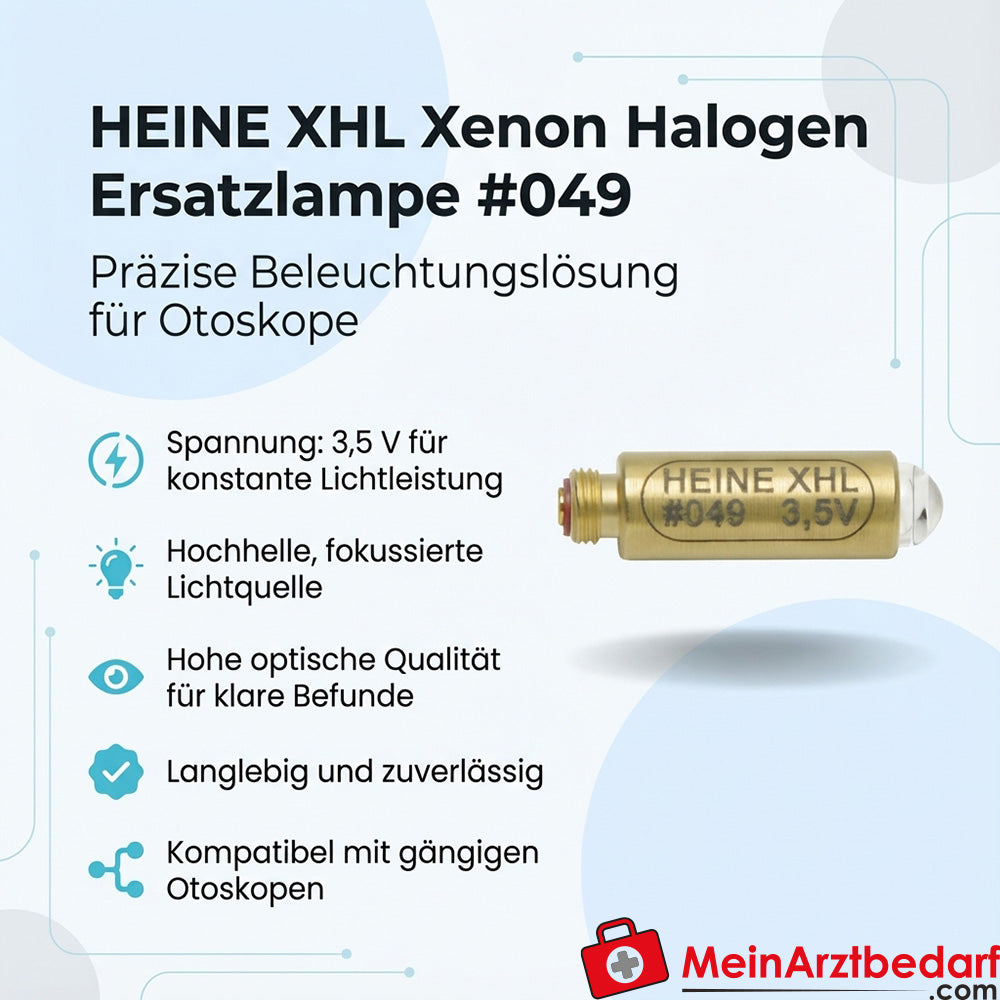 Heine XHL Xenon Halogen replacement lamp 3.5 V No. 049 for otoscopes