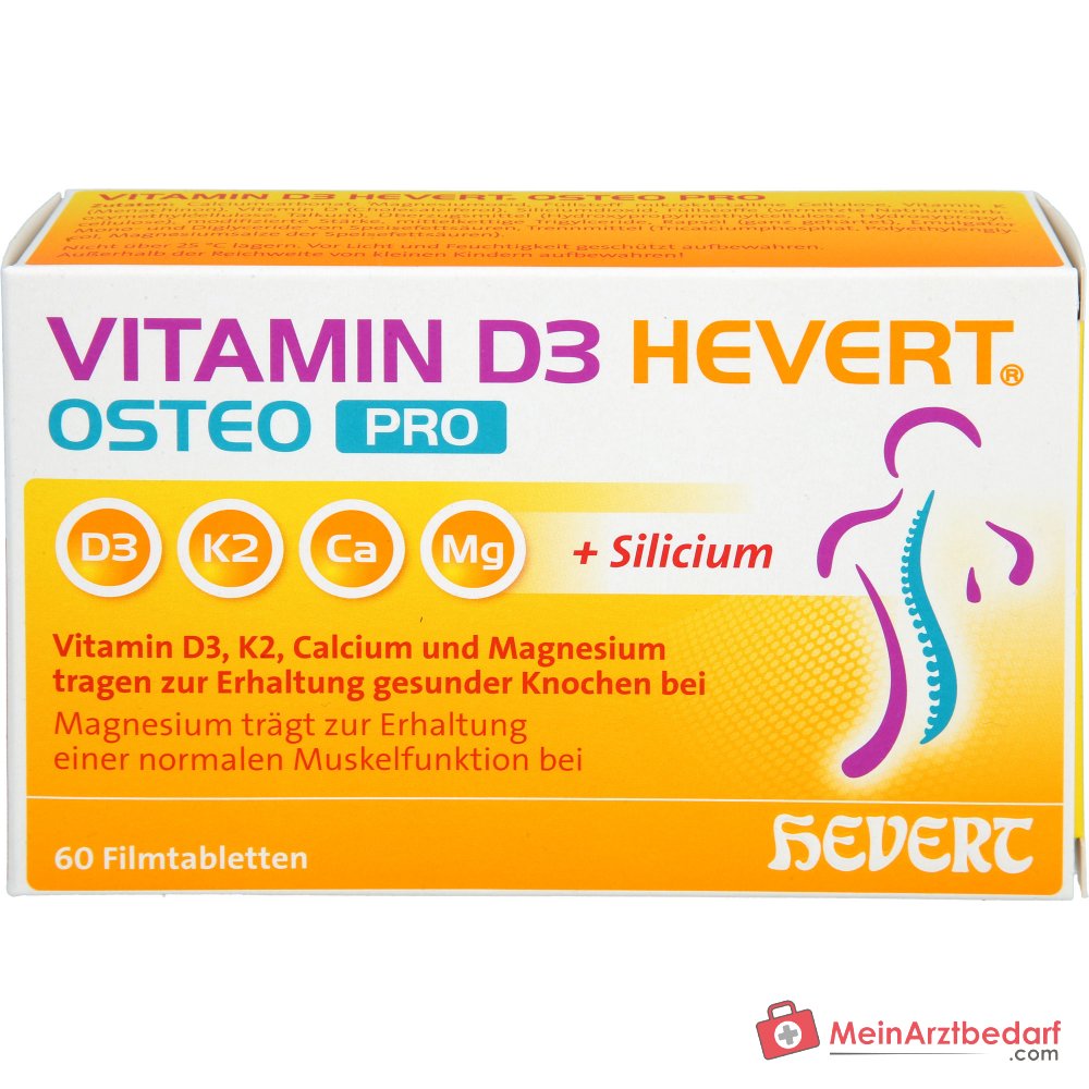 Hevert Vitamine D3 Osteo Pro Vitamine Filmomhulde Tabletten, 60 st.