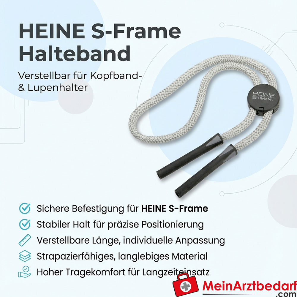 Heine S-Frame adjustable retaining strap for headband and loupe holder