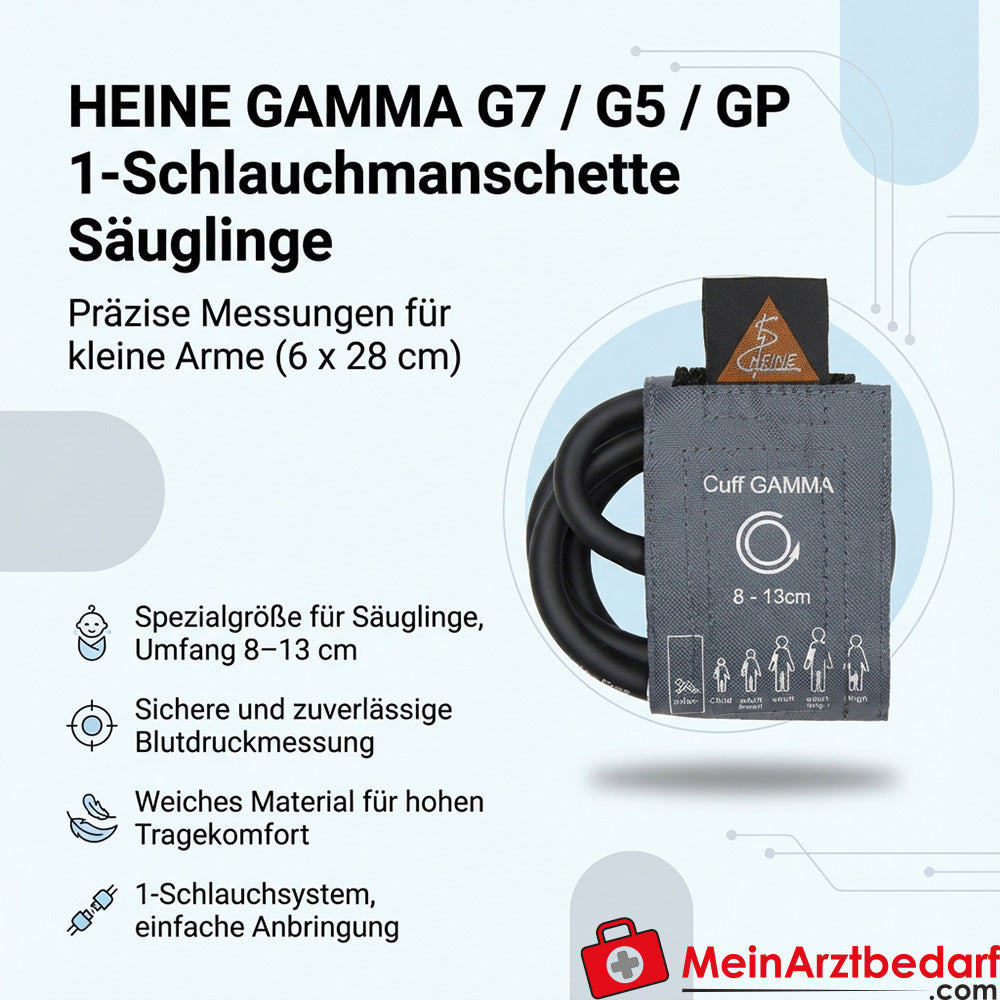 Heine Gamma G7/G5/GP 1-tube cuff for babies 6 x 28 cm circumference 8-13 cm