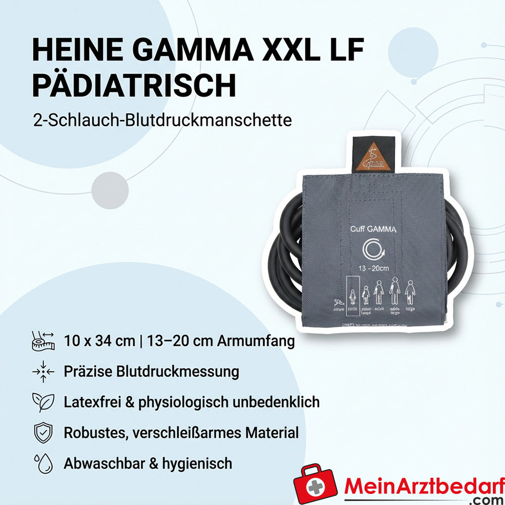 Heine Gamma XXL LF 2-tube cuff paediatric 10 x 34 cm arm circumference 13-20 cm latex-free