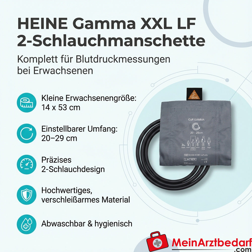 Heine Gamma XXL LF 2-tube blood pressure cuff adult 14 x 53 cm (circumference 20-29 cm)