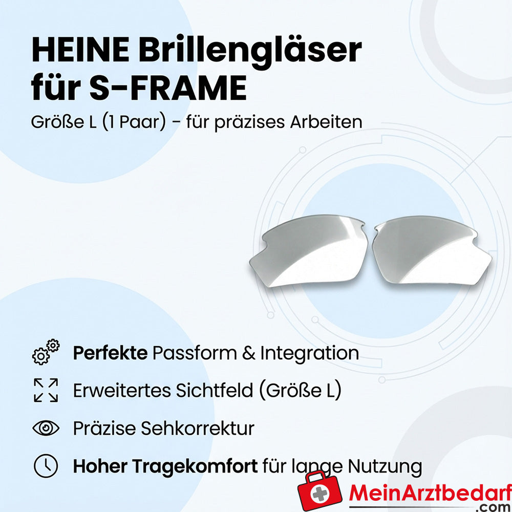 Lenti Heine per montatura S, standard, taglia L, 1 paio